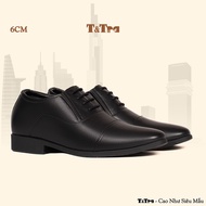 [6CM] Men's Height Increasing Shoes T&Tra T51 Black - Secret Height From Inside