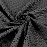 Pico Textiles 1 Yard β Black Polyester Football Mesh Jersey Fabric - Sold by The Yard - Variety of C