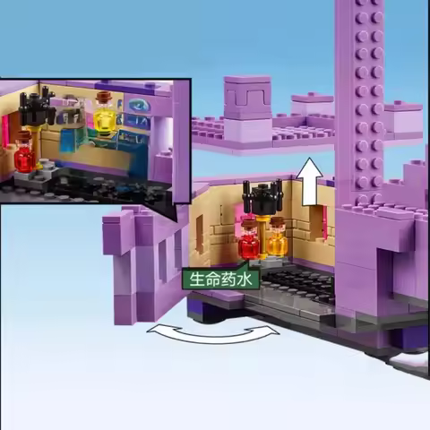 Compatible Brick Sets My Mini World Game Series Building Blocks The Ender Dragon and The End Ship Mo