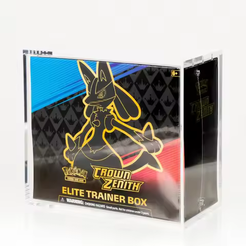 JERY ANTI UV 99% Showcase Acrylic ETB Box Clear Acrylic Case Display Etb Acrylic case Magnetic for P
