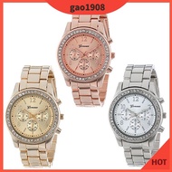 GAO_Women's Lady's Fashion Jewelry Rhinestone Decor Geneva Analog Quartz Wrist Watch
