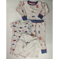 E0014 DEALS Bundle of 3pcs Preloved Next LC Waikiki Pyjamas Romper Bodysuit 12-18 Months