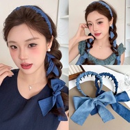 Headband/Hairband for Women in Blue Plain Fabric CNY Rope Creates Many Youthful Fashion Styles BV2