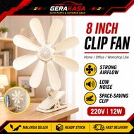 8 Blade Fan Mini Kipas No Drilling Required Space Saving Quiet Silent Flower Fan for Bedroom Office 
