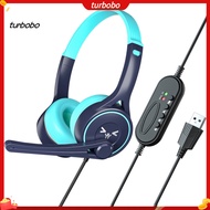 turbobo SY-G30 Wired Headphone Comfortable Noise Reduction Over-Ear Computer Headphone with Micropho