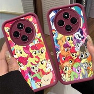 Wine Red Case for Xiaomi Redmi 14C Note 9 POCO C75 M2 Z-7 Rainbow Horse