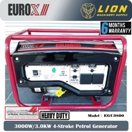EUROX 3000W/3.0KW Portable Petrol Generator EGU3800 - Heavy Duty - 6 Months Local Warranty -