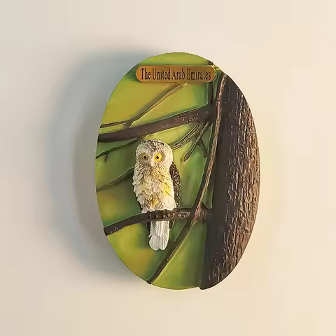 The United Arab Emirates，saker，owl，3D Stereoscopic，Tourism souvenirs，Resin painting，Decoration home，