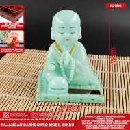 Pajangan Dashboard Mobil Dewa Uang Rejeki/ Budha/Ganesha/ Kwan Im - Hiasan Solar Power Premium