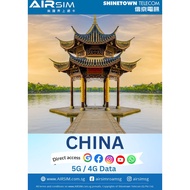 CHINA - AIRSIM Travel with ONE SIM (Reusable Travel SIM Card that can be used in over 130 Destinations worldwide)