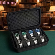 FALIN Watch Storage Box, Hard Shell 8/ 15 Slot Watch Display Box, Case Box Shockproof Zippered Closu