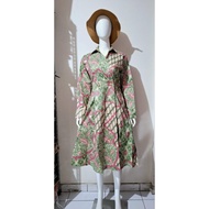 Batik Dress 315 Sweet Potato/Modern Women's Batik Dress/ Batik Uniform/ Women's Batik