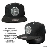 Brooklyn nets mitchell and ness snapback suede hat C 0070