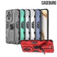 榮耀Honor 200 5G CASEBURG Hybrid S2 可橫直座枱 磁貼固定 雙物料四邊全包防撞 支架手機殼 手機套 4843A