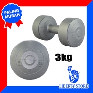 Dumbell Barbel Plastic Filled with Sand 3 Kg