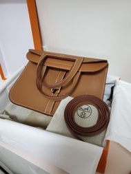 Hermes halzan 25 gold gold hardware 金棕金扣