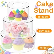 LF Acrylic Fillable Cake Stand Clear Cake Riser Cylinder Cupcake Stand Decorative Cake Display Round