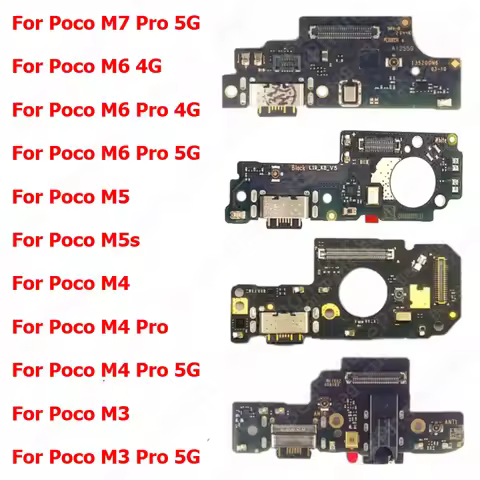 Charge Board For Xiaomi Poco M7 M6 4G M5 M5s M4 M3 Pro 5G Charging Port Usb Connector PCB Dock Plate