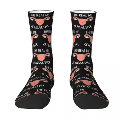 Cervix Is Healthy Uterus Obstetrician Doctor Obgyn Socks Harajuku Stockings All Season Long Socks Ac