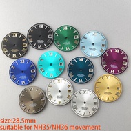 28.5mm Dial NH35 Roman Dial S Dial Suitable For NH35 NH36 Movement Watch Accessories Repair Tools