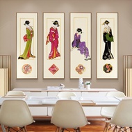 Restaurant Wall Decoration Painting Japanese Izakaya Mural Entrance Sofa Background Wall Painting La