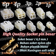 Cable socket Big pin socket 1pin 2pin 3pin 4pin 6pin 8pin 9pin connector 1 2 3 4 6 8 9 pin Motorcycle Car Automotive Vehicle Cable Connection skun sekun connector 1p 2p 3p 4p 6p 8p 9p