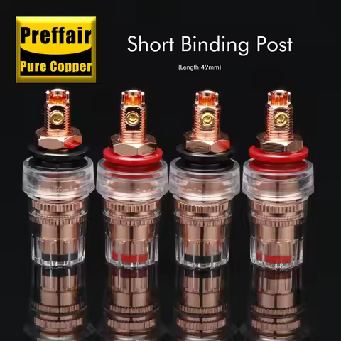 Preffair Pure copper Binding posts speaker connectors Speaker Banana Plug Female Terminal Binding Po