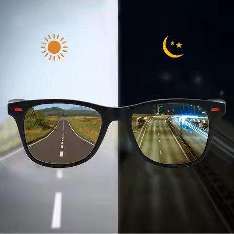 Night Vision Glasses PC Frame Polarized Sunglasses Men Outdoor Sport Sun Glasses Day Night Vision Dr