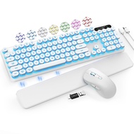 Wireless Keyboard and Mouse Combo - Light Up Letters, Magnetic Wrist Rest, Rechargeable Backlit Keyb