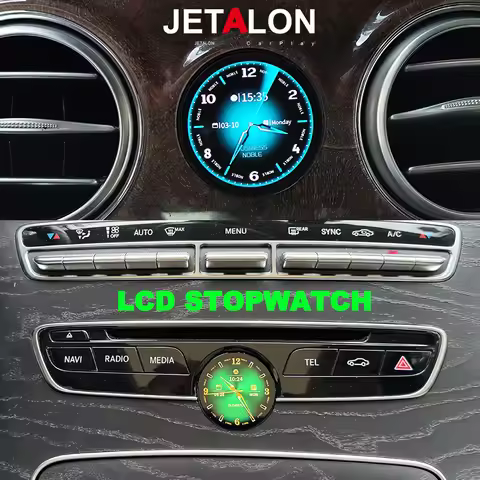 For Benz C/E/S/G/CLS/ W205 W463 W219 W222 W213 NTG 5.0/5.5 Car Stopwatch Smart Clock Interior Centra
