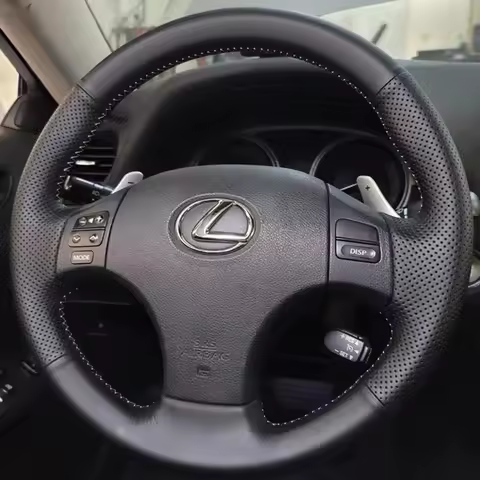 Black PU Artificial Leather Hand-stitched Car Steering Wheel Cover for Lexus IS IS250 IS250C IS300 I