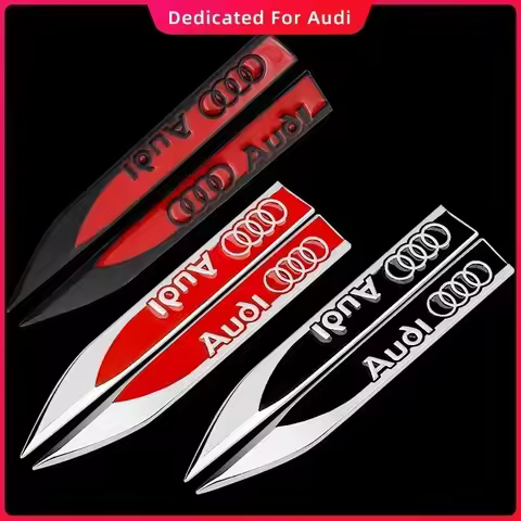 Auto Styling 3D Metal Badge Body Trunk Decoration Sticker Accessorie for Audi A3 A4 B8 8P 8V A6 C7 A