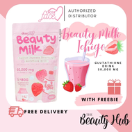Dear Face Beauty Milk Premium Melon/Strawberry/Lychee Collagen Glutathione Drink Anti-Aging 10 Sache