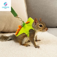MLINX Ferret Vest Harness, Flannel Adjustable Pet Harness Leash, Soft Cartoon Dragon Design with Bel
