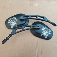 1Pair Motorcycle Accessories Rear View  Side Mirrors Matte Black For Harley Davidson Dyna Low Rider 