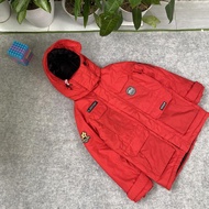 Jacket winter mountain parka tebal anak lecaf Sport expedition merah keren like new