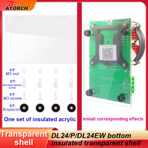 ATORCH Transparent Acrylic Insulation Bottom Shell Protection Is Suitable for DL24/P DL24EW Product