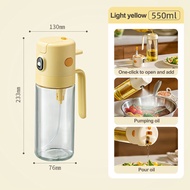 New 2 in 1 Oil Sprayer Bottle Dual-purpose Oil Dispenser Kitchen Household Glass Leak-proof Oil Can