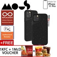 Mous Contour Colour Edition for iPhone 11 Pro (Speckled Black Leather) + FREE 1 pcs KFC Cash Voucher