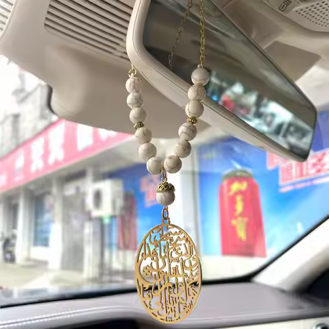 Islam car handings travel dua safar for car necklace muslim dua charm islam quran stainless steel de