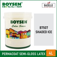 Boysen Permacoat Semi-Gloss Latex Shaded Ice B7507 Acrylic Latex Paint - 4L MI(C