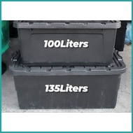 ♕ ✹ ◷ Storage box 135L & 100L capacity w/ wheels Heavy Duty️Makapal ️
