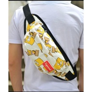 Supreme Waistbag Canvas Chest Bag Sport CrossBody Simpson White Beg Pinggang Dada Lelaki Waistpack P