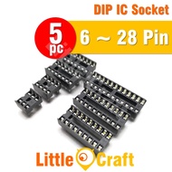 5pcs DIP SIP IC Socket 6p 8p 14p 16p 18p 24p 28p