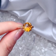 S925 silver natural top quality citrine rings