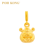 POH KONG 916/22K Yellow Gold Money God With Ancient Coin Pendant