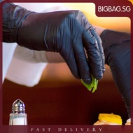 [bigbag.sg] 100PCS Disposable Black Nitrile Gloves Black Nitrile Gloves Latex Free Thickened