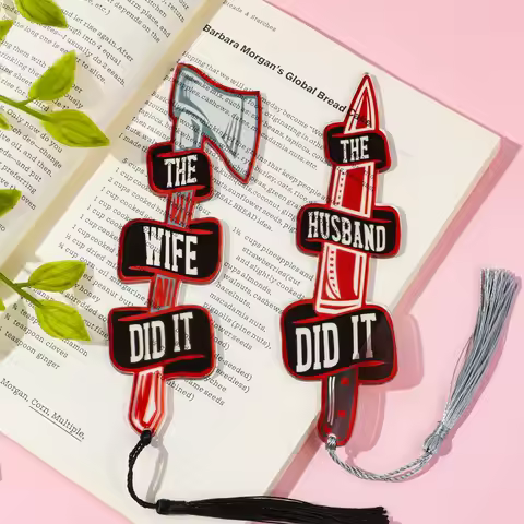 Horror Acrylic Knife Bookmark Horror Book Lover Book Charms Student Learning Stationery Teacher Offi