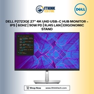 DELL P2723QE 27” 4K UHD USB-C HUB MONITOR – IPS | 60HZ | 90W PD | RJ45 LAN | ERGONOMIC STAND