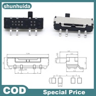 Shunhuida 10Pcs 4 Pin Mini Slide Switch On-OFF 3Position Micro Slide Toggle Switch Miniature Horizon